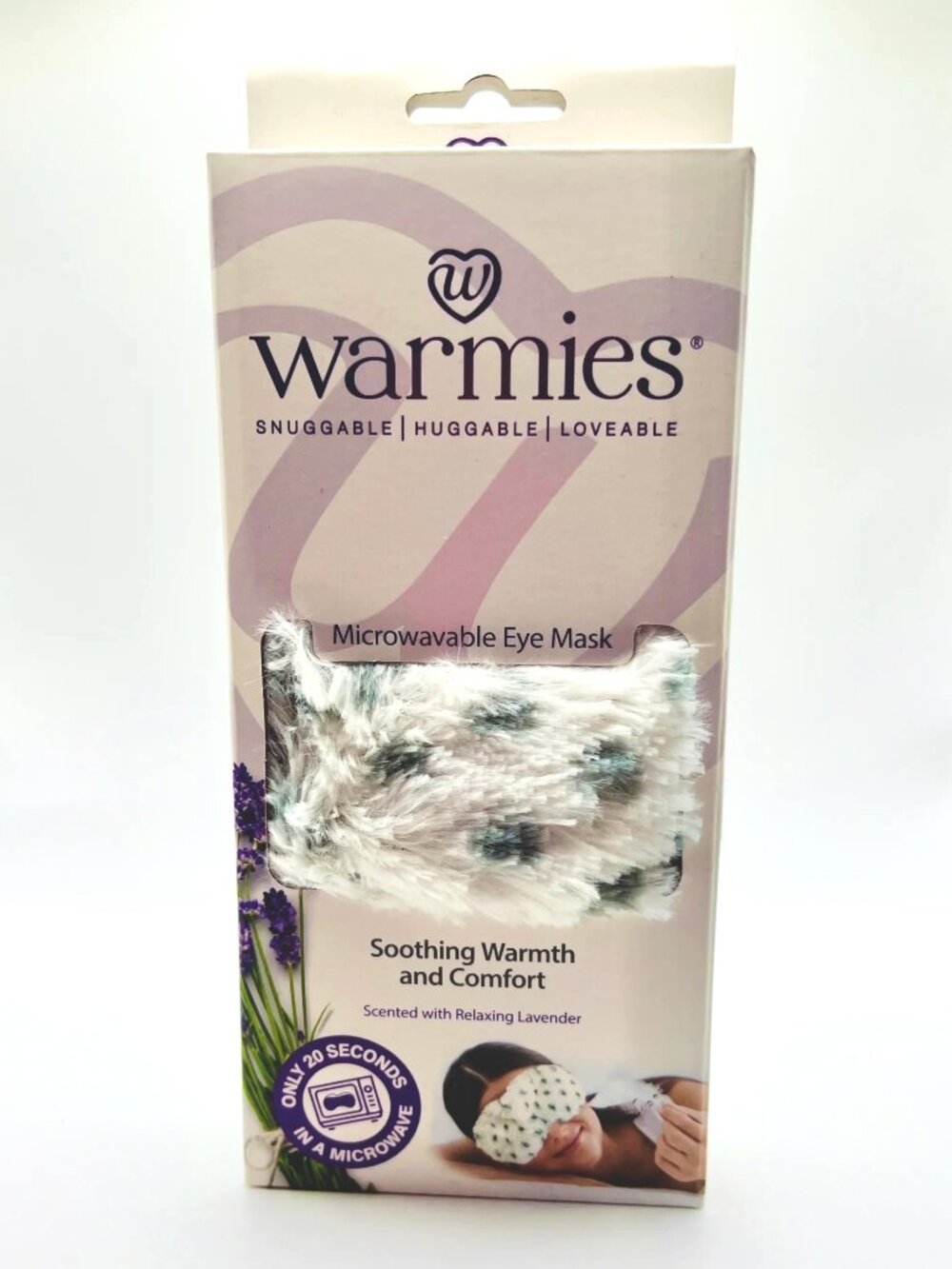 NEW IN BOX Warmies Snowy Microwaveable Lavender Eye Mask